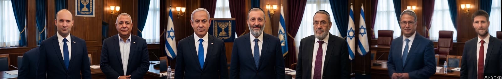 המתמודדים בבחירות לכנסת ה-26 – איור שנוצר ב-AI