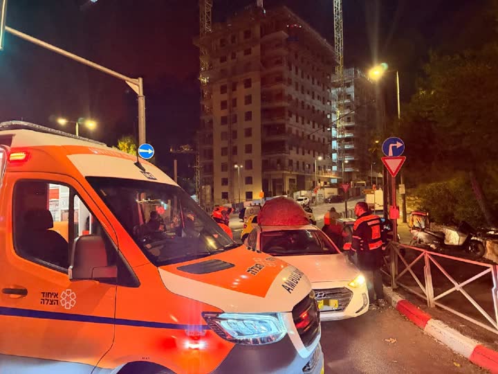 זירת תאונת האופנוע בירושלים