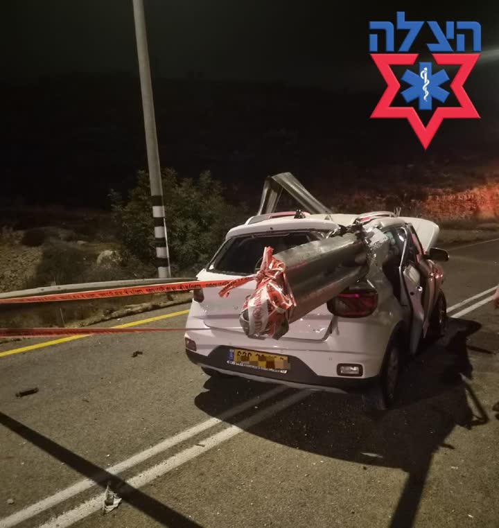 זירת תאונת הדרכים בכביש 463