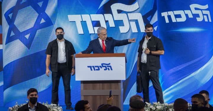 נתניהו נואם באירוע הבחירות