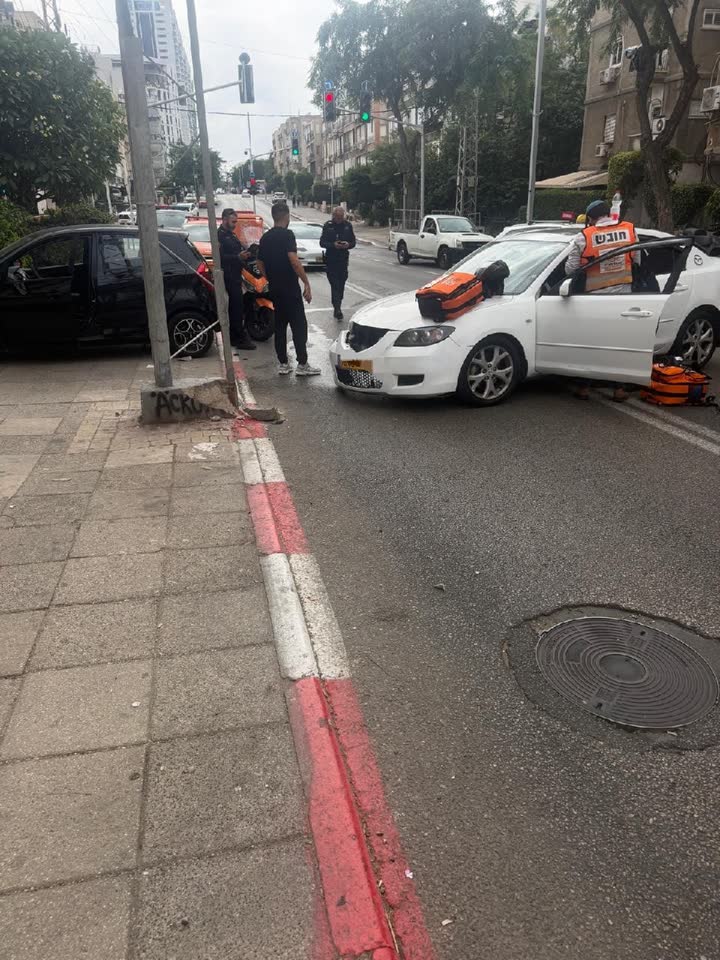 זירת תאונת הדרכים בבת ים