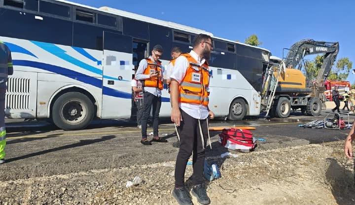 זירת תאונת הדרכים הקשה בדרום