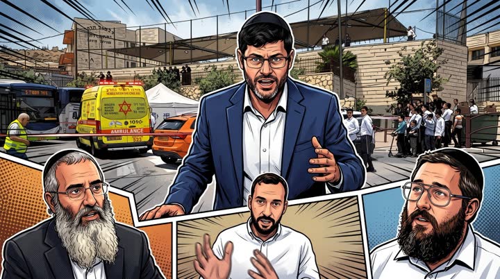 איור אולפן ותכנית בנושא בטיחות בדרכים
