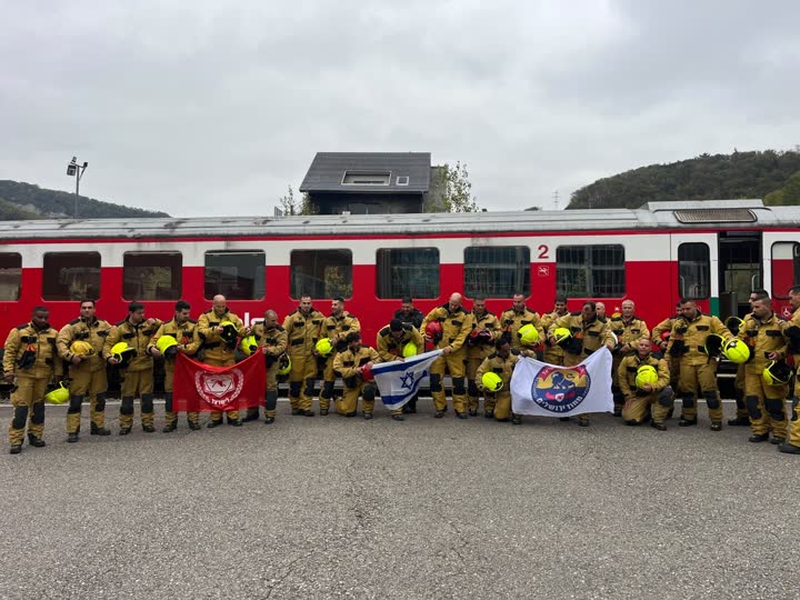לוחמי האש במשלחת האימונים בשווייץ