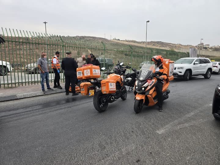 זירת תאונת הדרכים בעטרות בירושלים