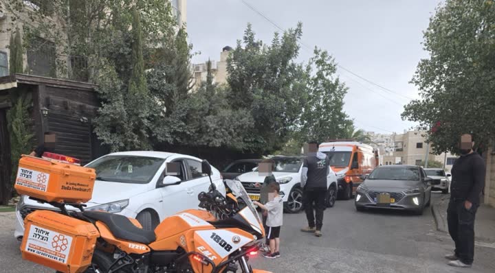 זירת תאונת הדרכים בירושלים