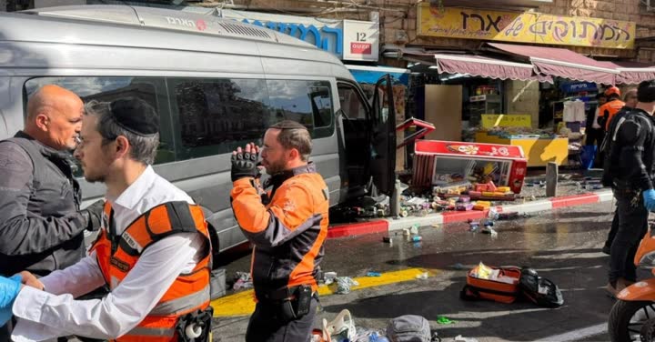 זירת תאונת הדרכים הקשה בירושלים