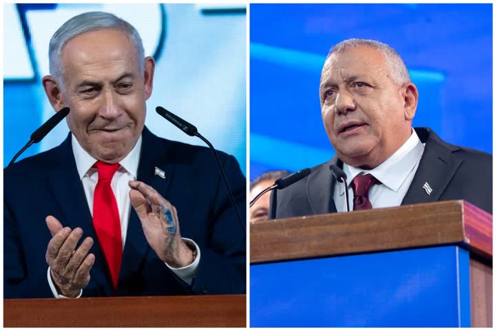 ראשי המפלגות נואמים לאחר הבחירות