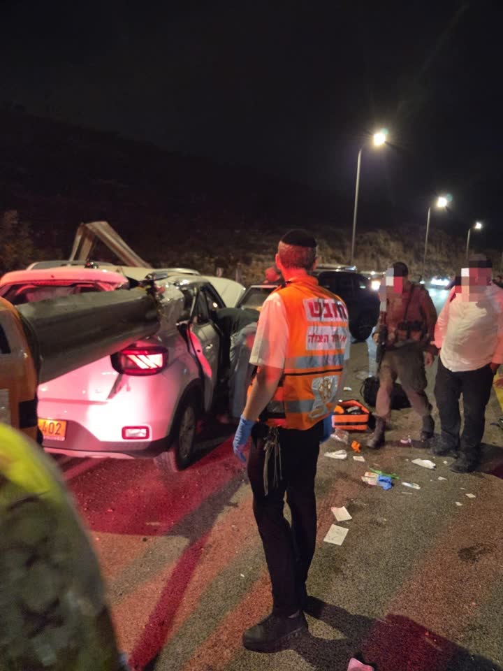 זירת תאונת הדרכים בצומת נעלה