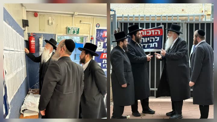 חבר הכנסת מאיר פרוש במטה הבחירות