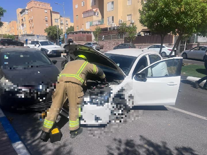 זירת תאונת דרכים והתרכבות רכב באילת