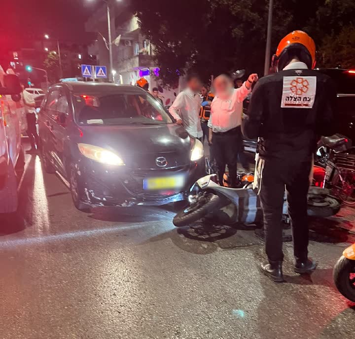 זירת תאונת הדרכים בבני ברק