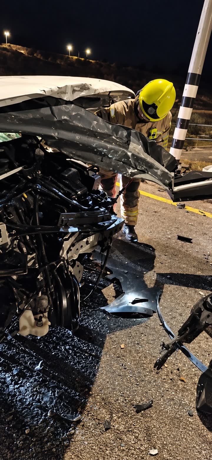 זירת תאונת הדרכים בכביש 463