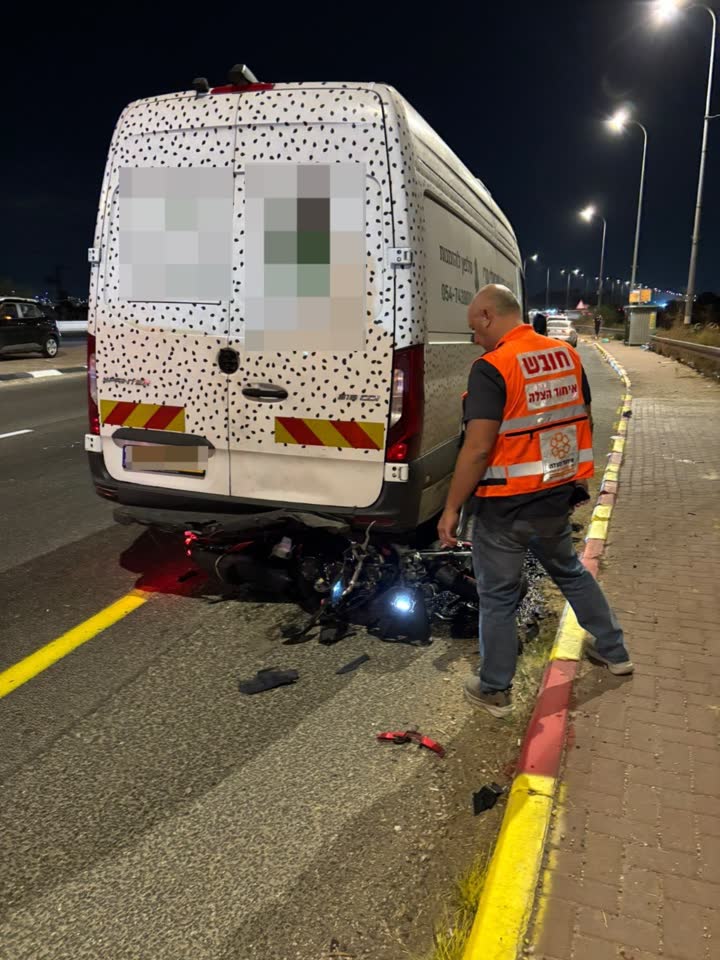 זירת תאונת הדרכים בראש העין