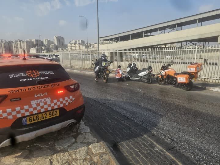 זירת תאונת האופנוע בירושלים