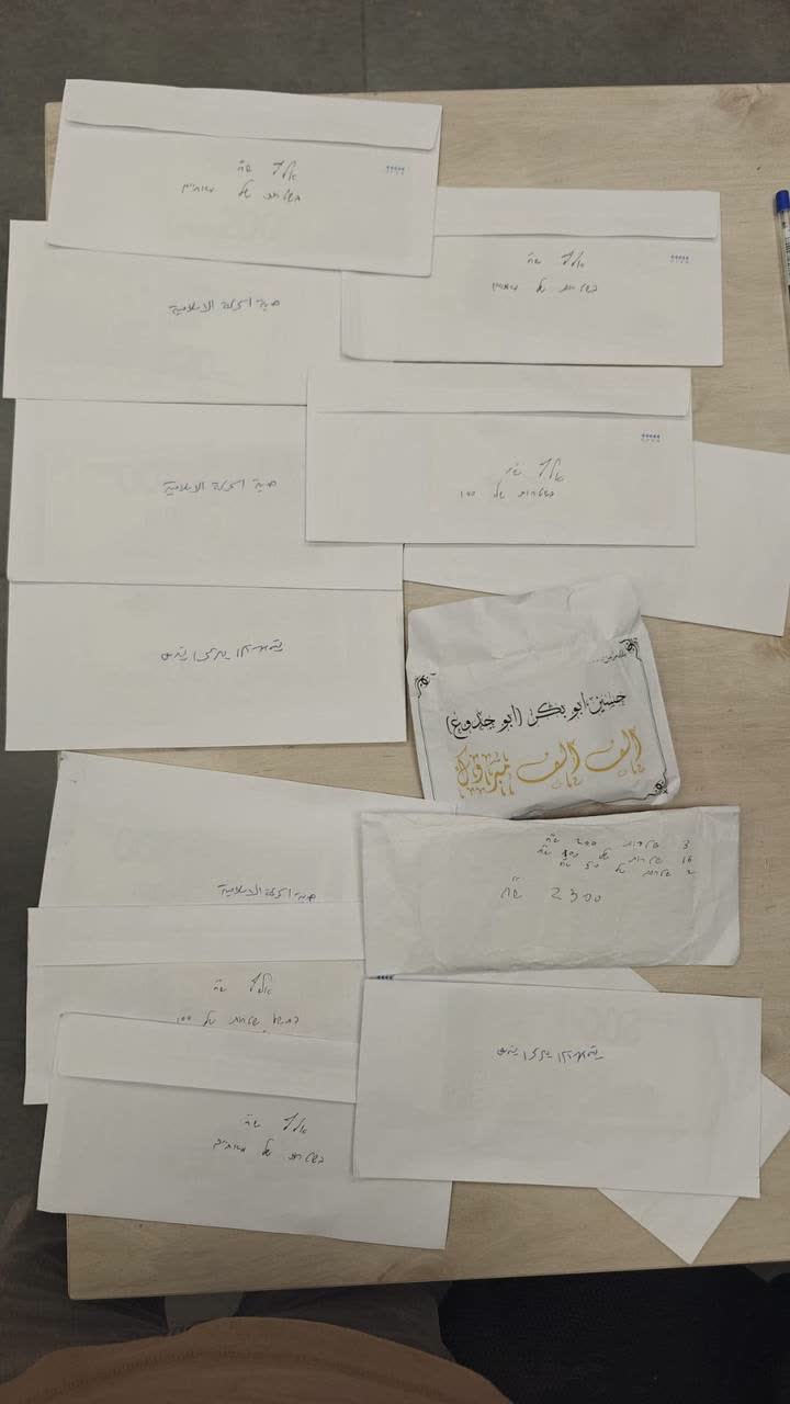 מעטפות כסף שנתפסו בחשד לשוחד בחירות